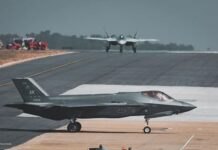 IAF Focuses on Indigenous Solutions, Dismisses F-35 Pursuit Su-57 taking off in front of F-35 at Aero India 2025 show