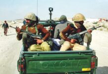 PAKISTAN – Quest for Sovereignty in Balochistan Pakistan para-military force patrolling the Balochistan province