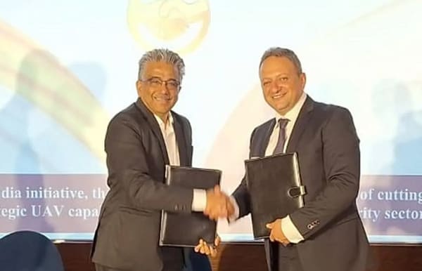 Rajendra Chodankar, Chairman of RRP Defence.and CYGR Director George El Aily signed an agreement to establish a drone facility in Mumbai Rajendra Chodankar, Chairman of RRP Defence.and CYGR Director George El Aily signed an agreement to establish a drone facility in Mumbai
