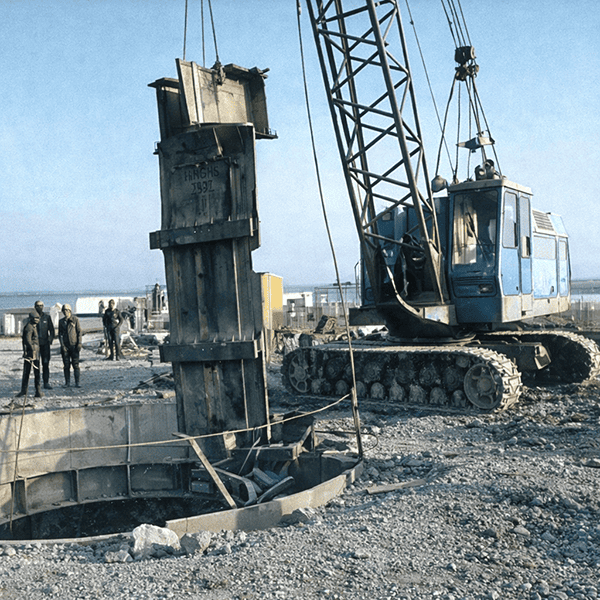 Ukrainian workers use equipment provided by the US Defense Threat Reduction Agency to dismantle a Soviet-era missile silo after it relinquished nuclear weapons
